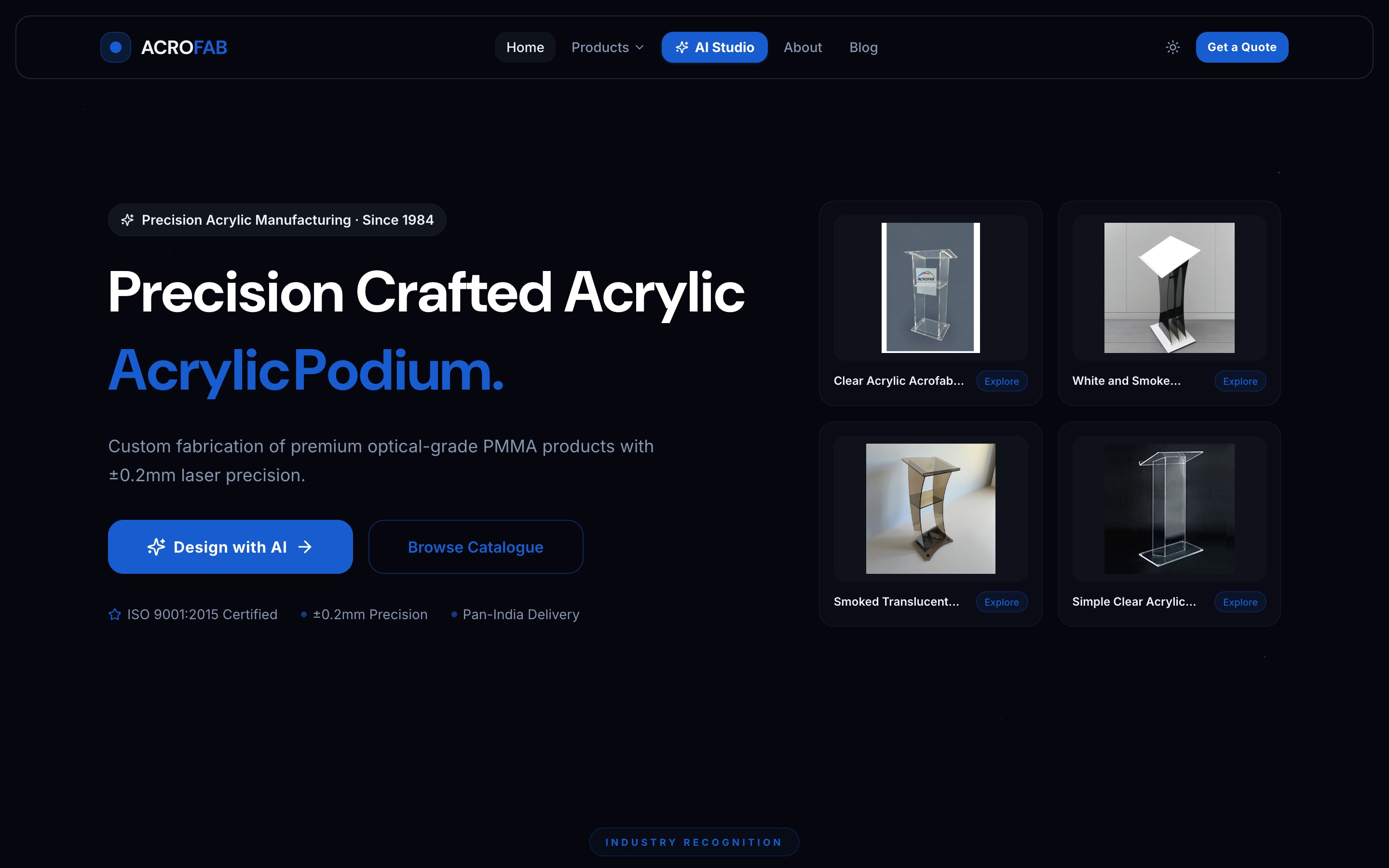 Website we built for Acrofab