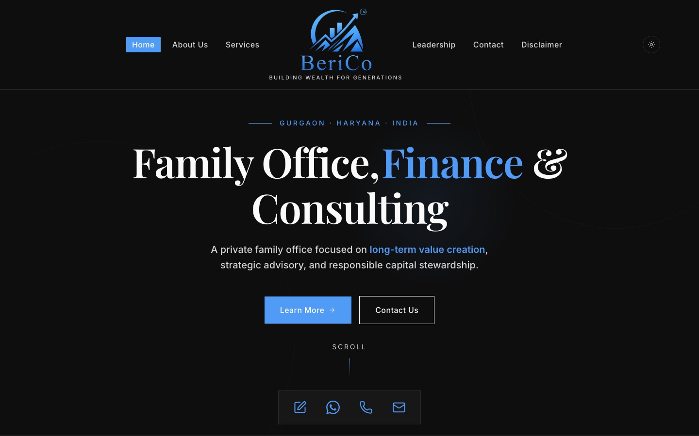 Website we built for BeriCo Research LLP