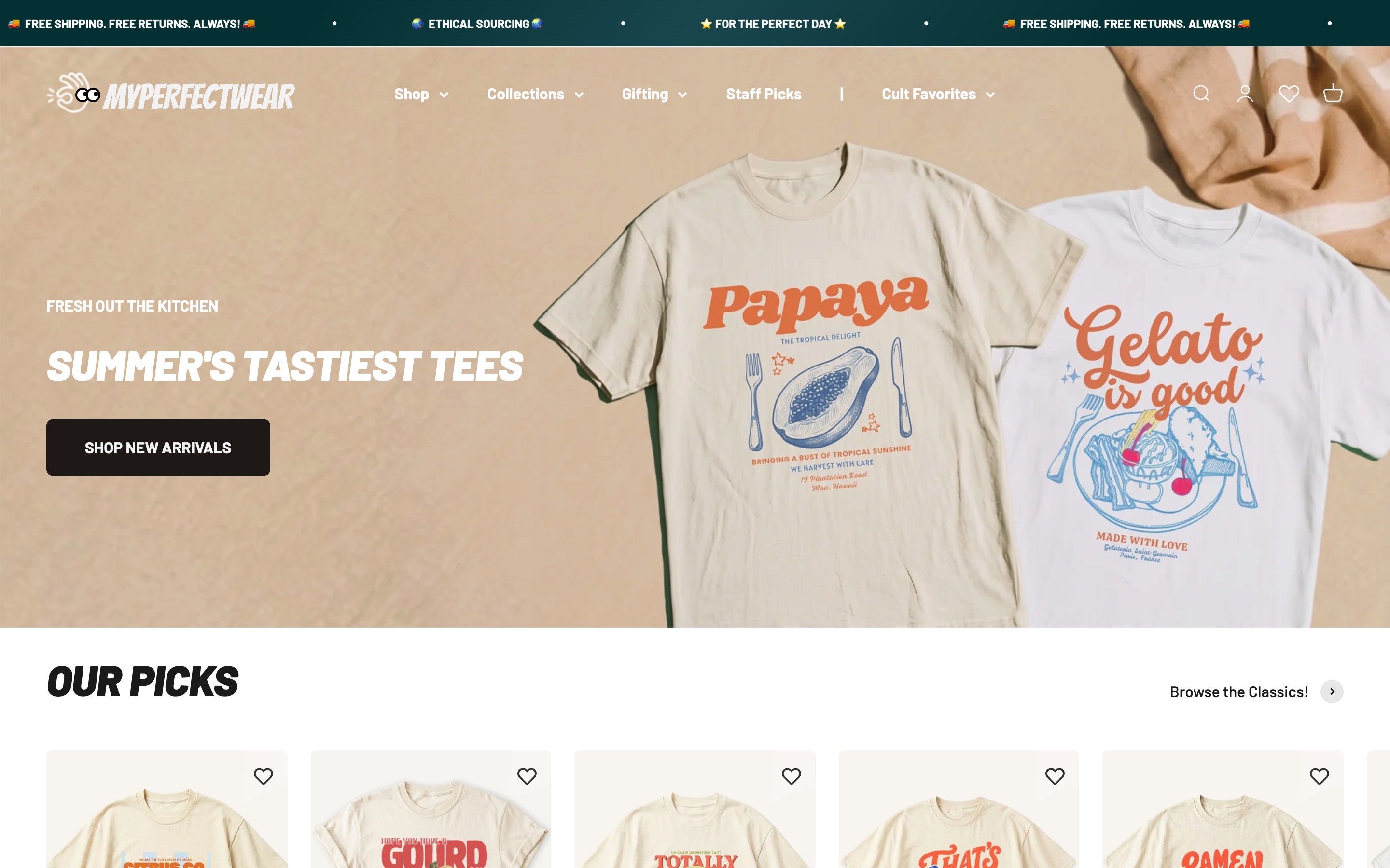 Website we built for My Perfect Wear