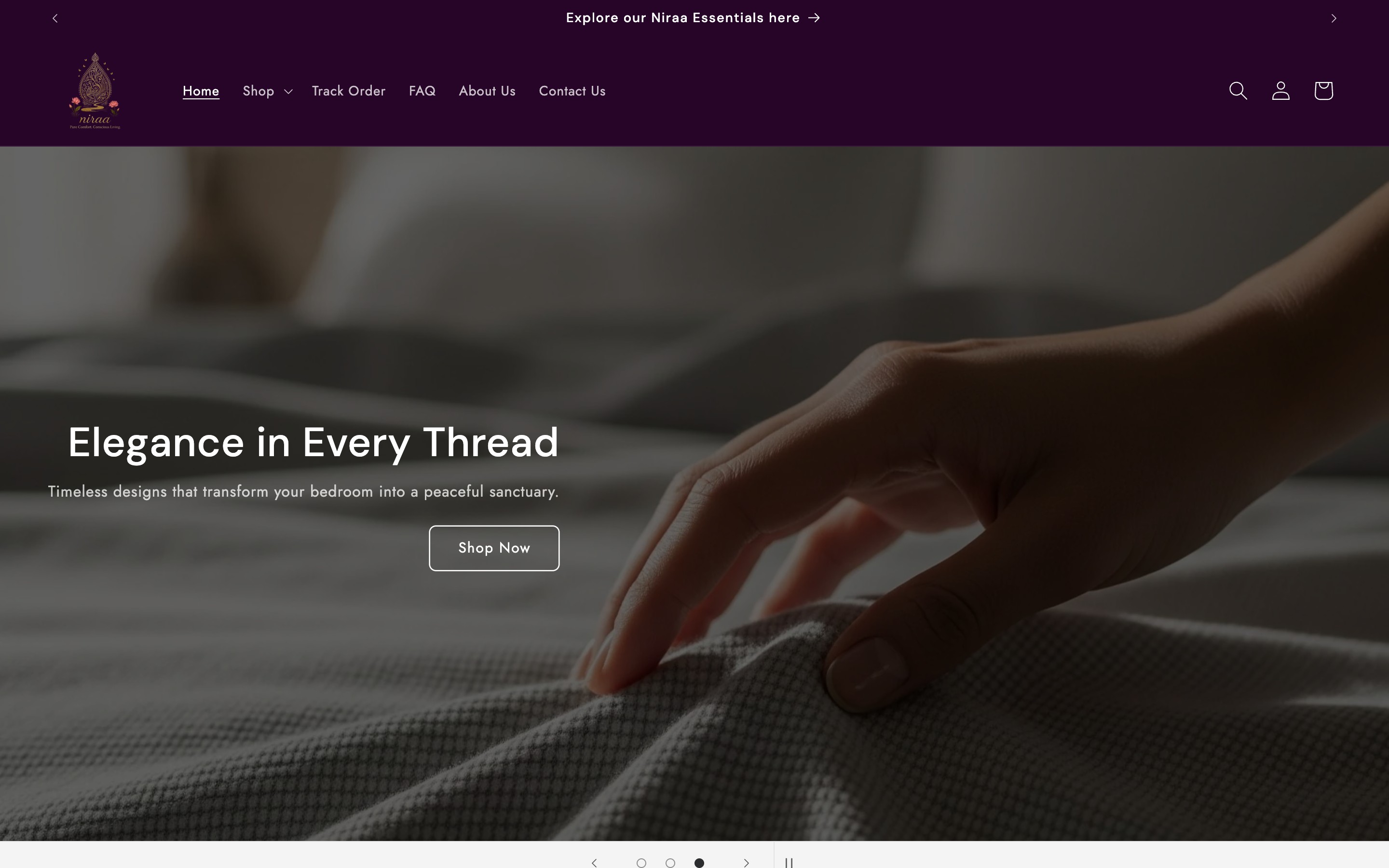 Website we built for Niraa (Niraamaya)